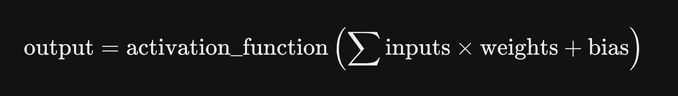 output formula